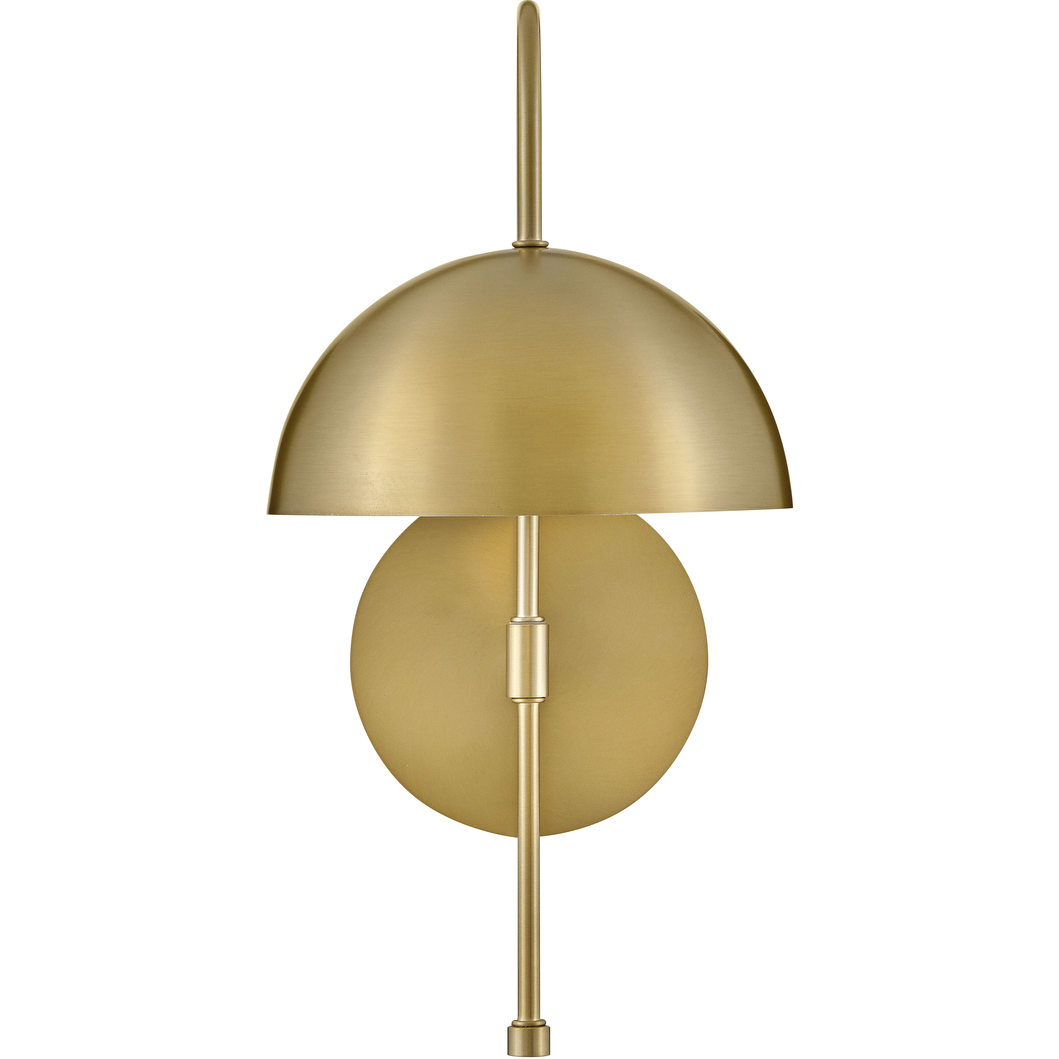 Lou LED 8 inch Lacquered Brass Sconce Wall Light