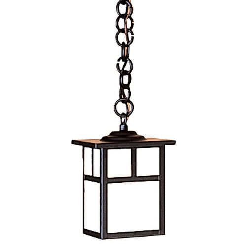 Mission 1 Light 4.88 inch Mission Brown Pendant Ceiling Light in Clear Seedy, T-Bar Overlay