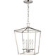 C&M by Chapman & Myers Dianna LED 12.5 inch Brushed Nickel Pendant Ceiling Light