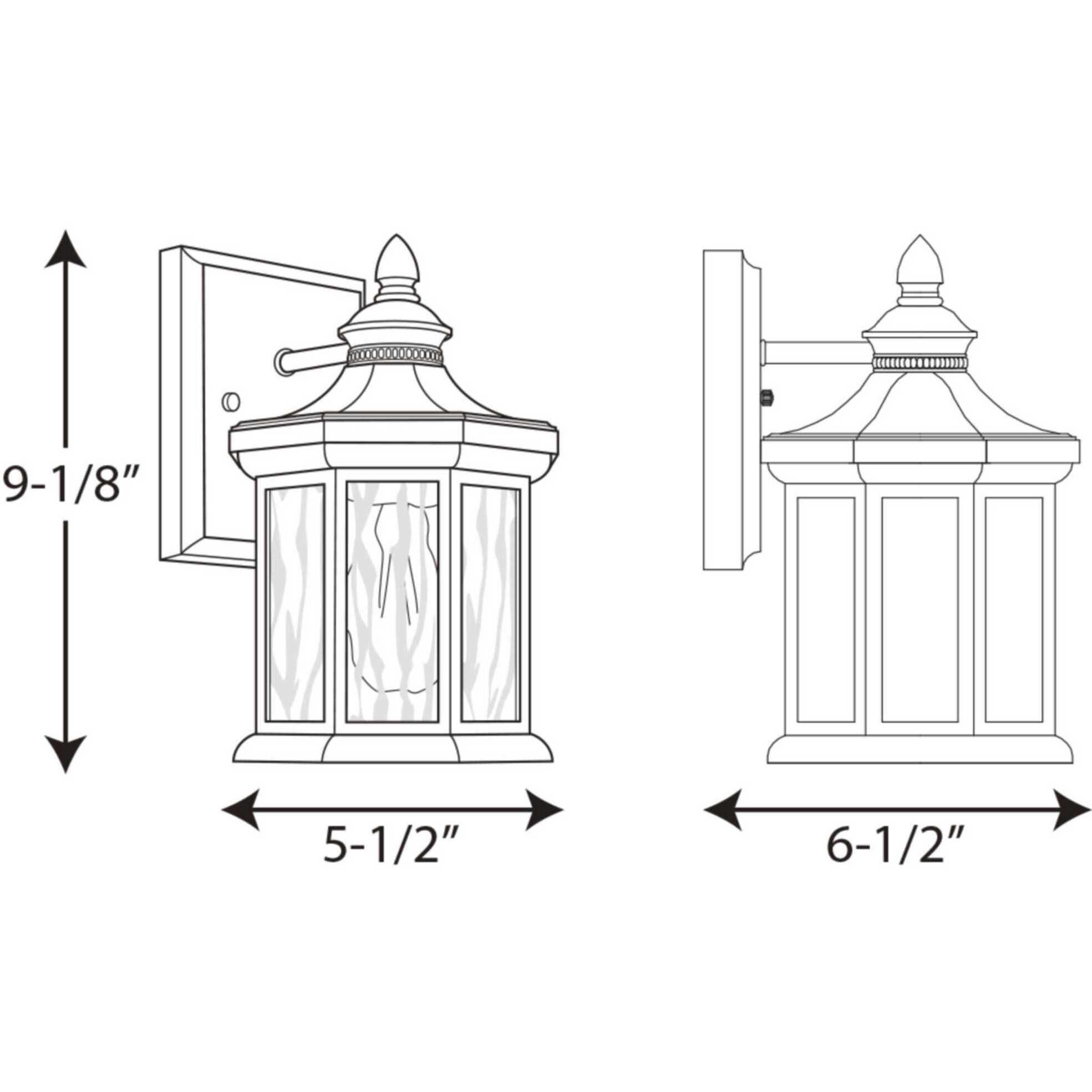 Edition 1 Light 9 inch Antique Bronze Outdoor Wall Lantern, Small