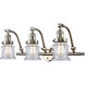Franklin Restoration Small Canton 3 Light 28 inch Satin Gold Bath Vanity Light Wall Light in Clear Glass, Franklin Restoration