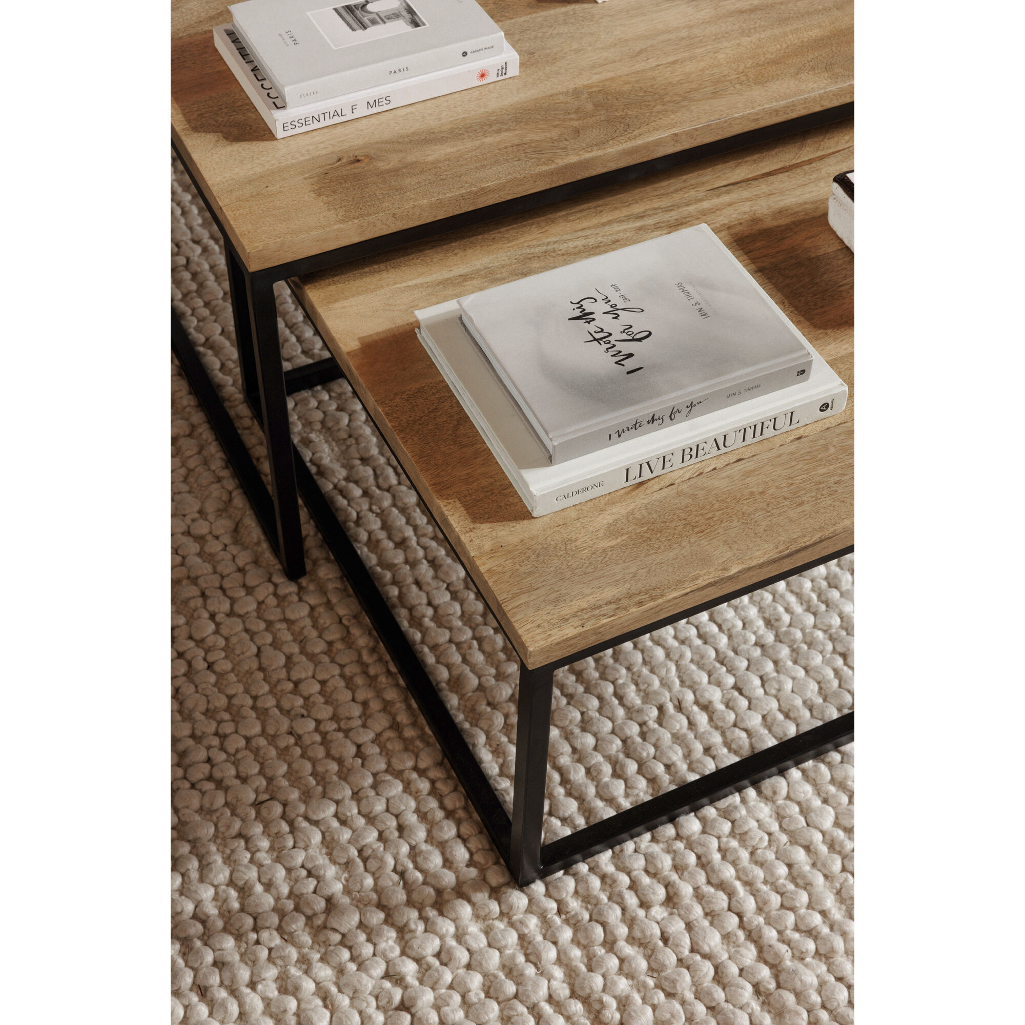 Hollis 31.5 X 31.5 inch Natural Nesting Coffee Table Set