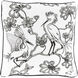 Egrets 20 inch White, Charcoal Pillow Kit
