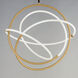 Mobius LED 27 inch Black and Gold Single Pendant Ceiling Light