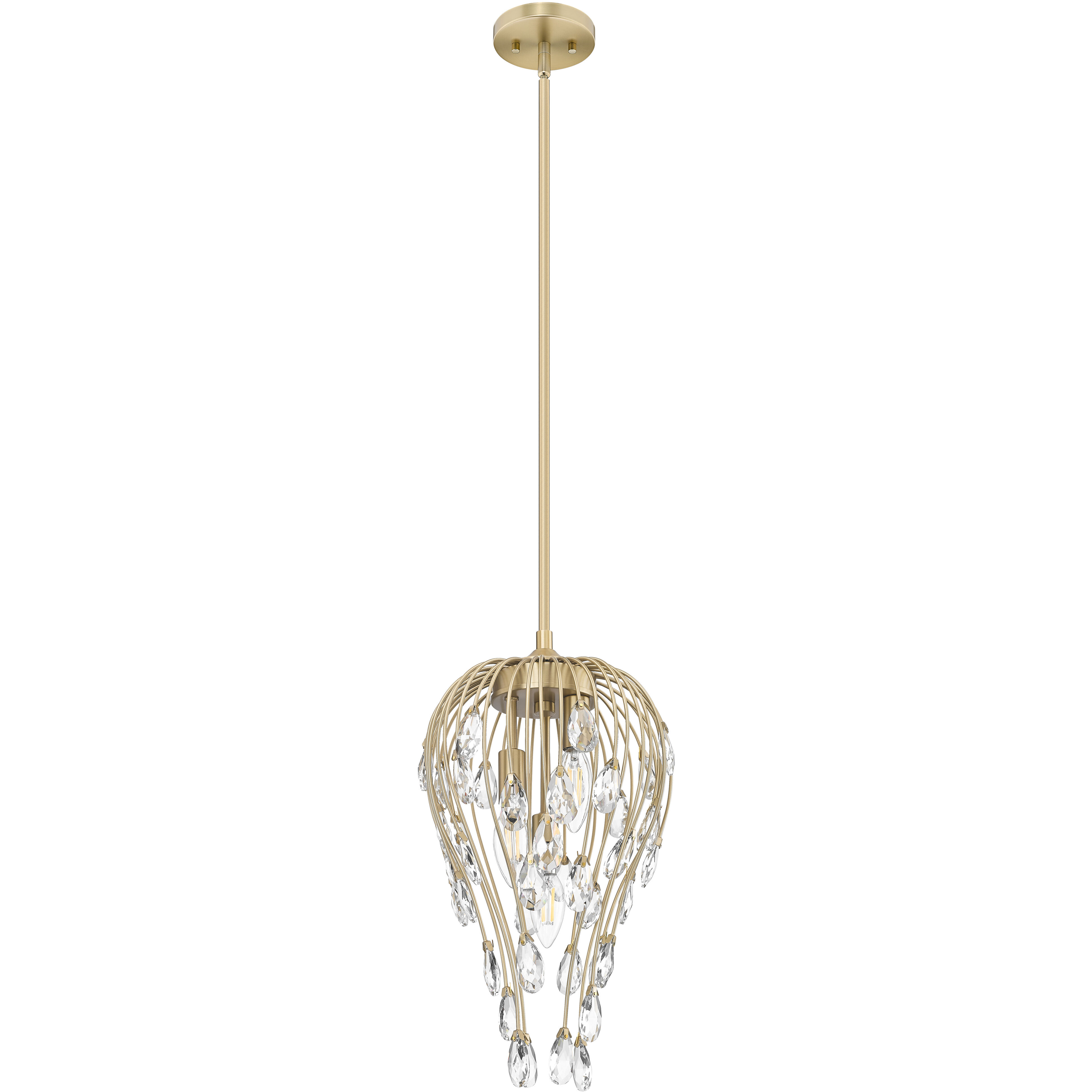 Gabriella 3 Light 9 inch Modern Gold Pendant Ceiling Light