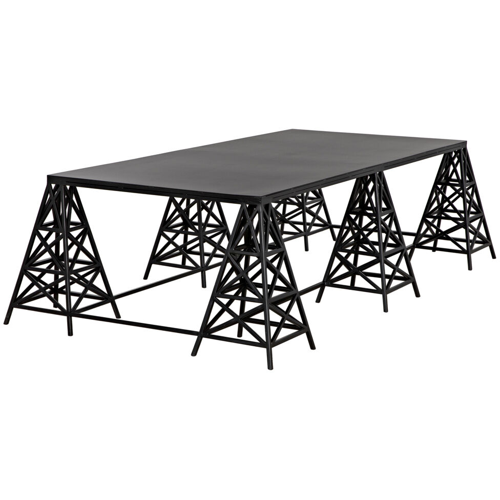 Brixton 64 X 38 inch Matte Black Coffee Table