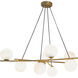 Perch 8 Light 41.25 inch Satin Brass Chandelier Ceiling Light