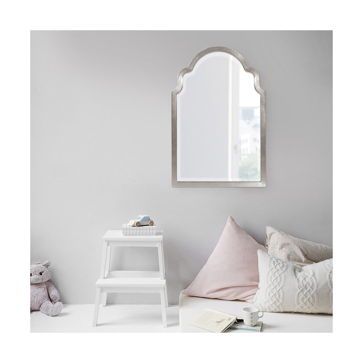 Sultan 36 X 24 inch Glossy Nickel Wall Mirror