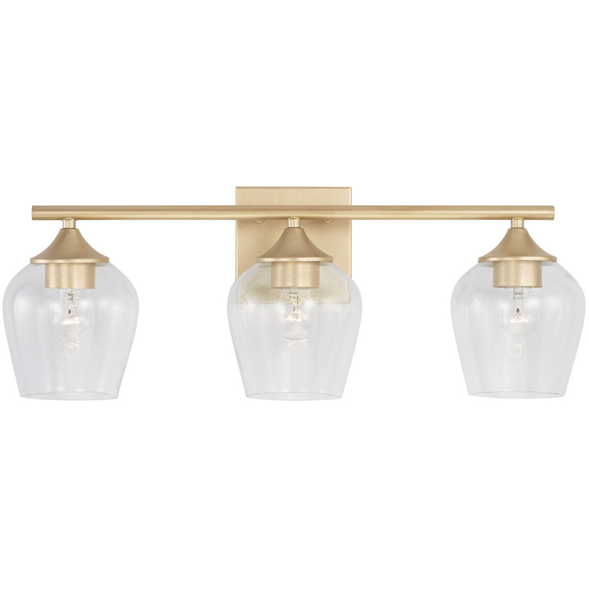 Elijah 3 Light 24 inch Soft Gold Vanity Light Wall Light