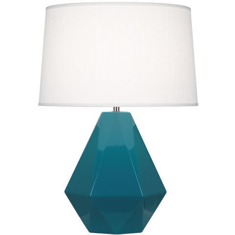Peacock blue table lamp store