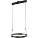 Athena 20 inch Satin Brushed Black Pendant Ceiling Light