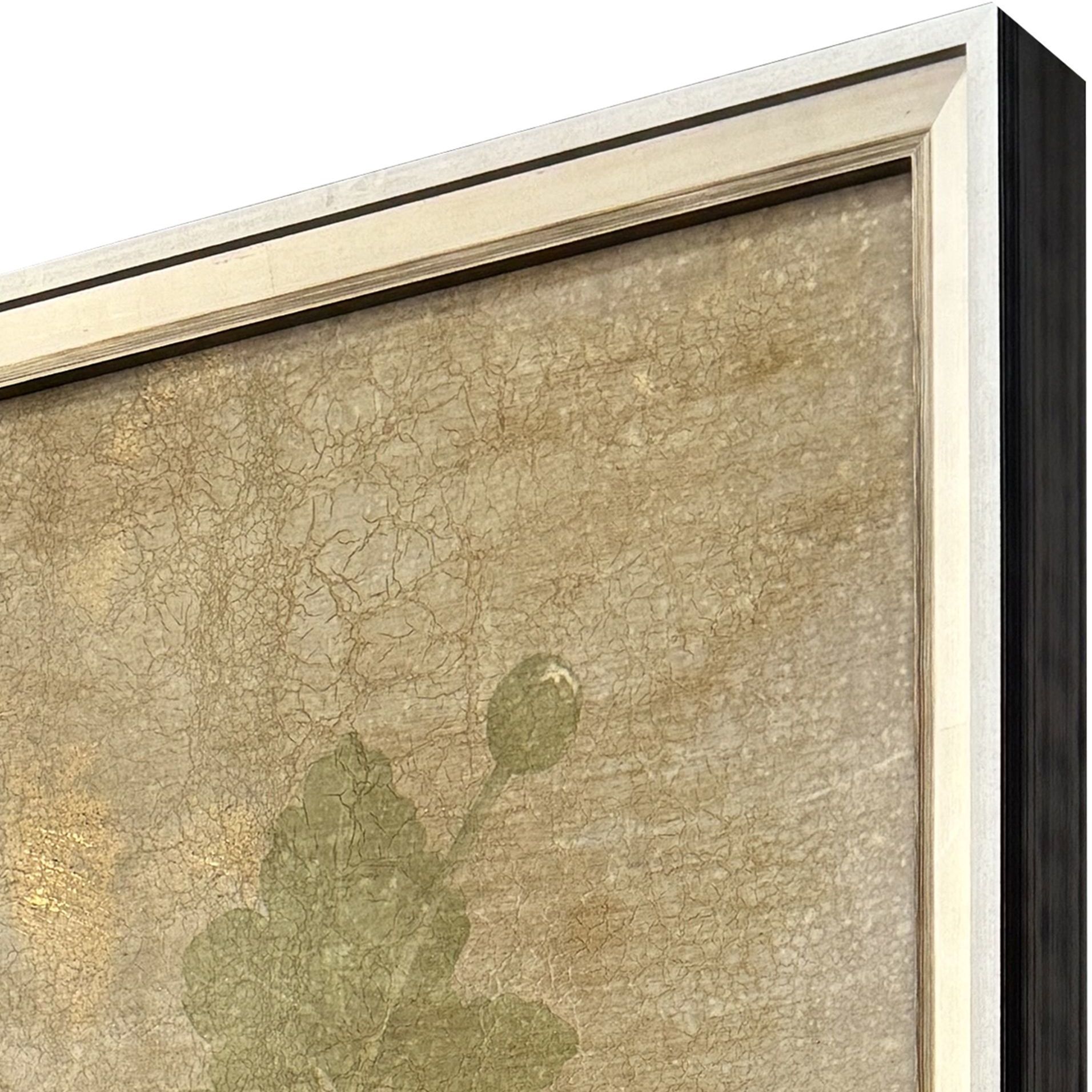 Anemones Green and Beige and White Framed Art, The Studio