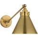 Chapman & Myers Parkington LED 8.5 inch Antique-Burnished Brass Single Library Wall Light