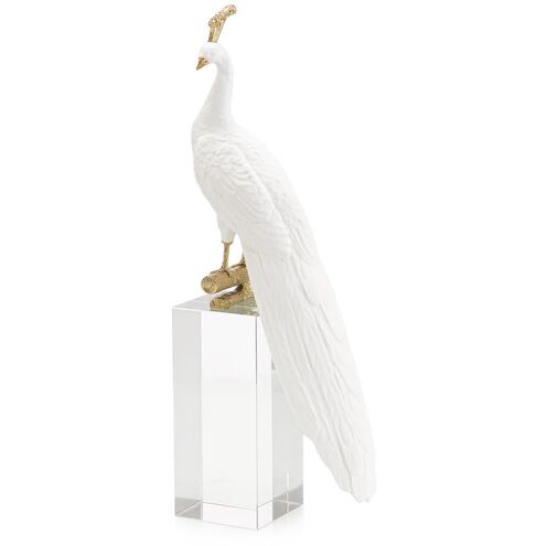White Peacock 18.5 X 9.25 inch Sculptures