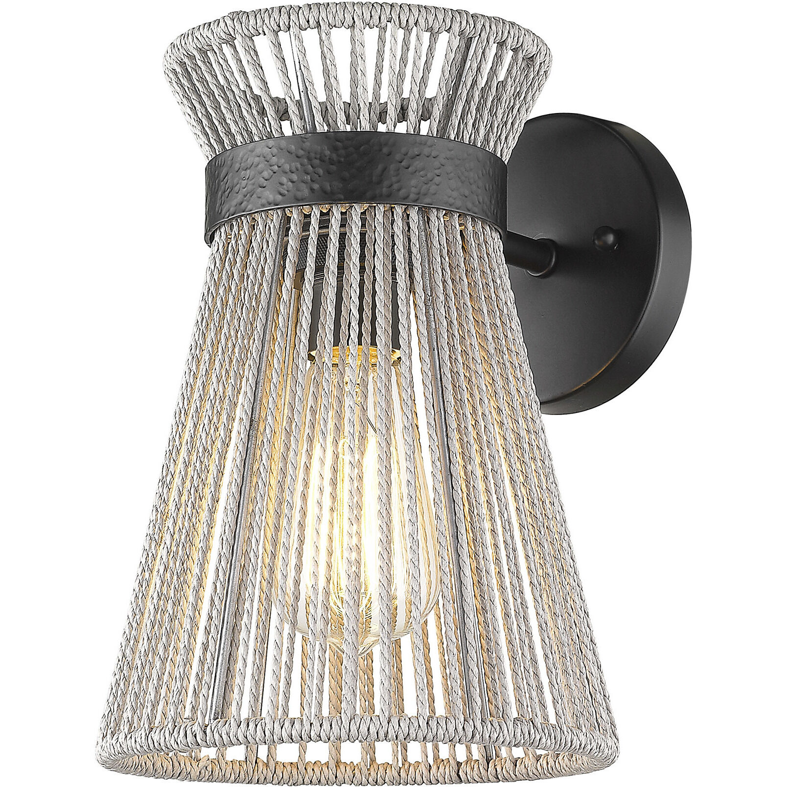 Avon 1 Light 7.63 inch Matte Black Wall Sconce Wall Light