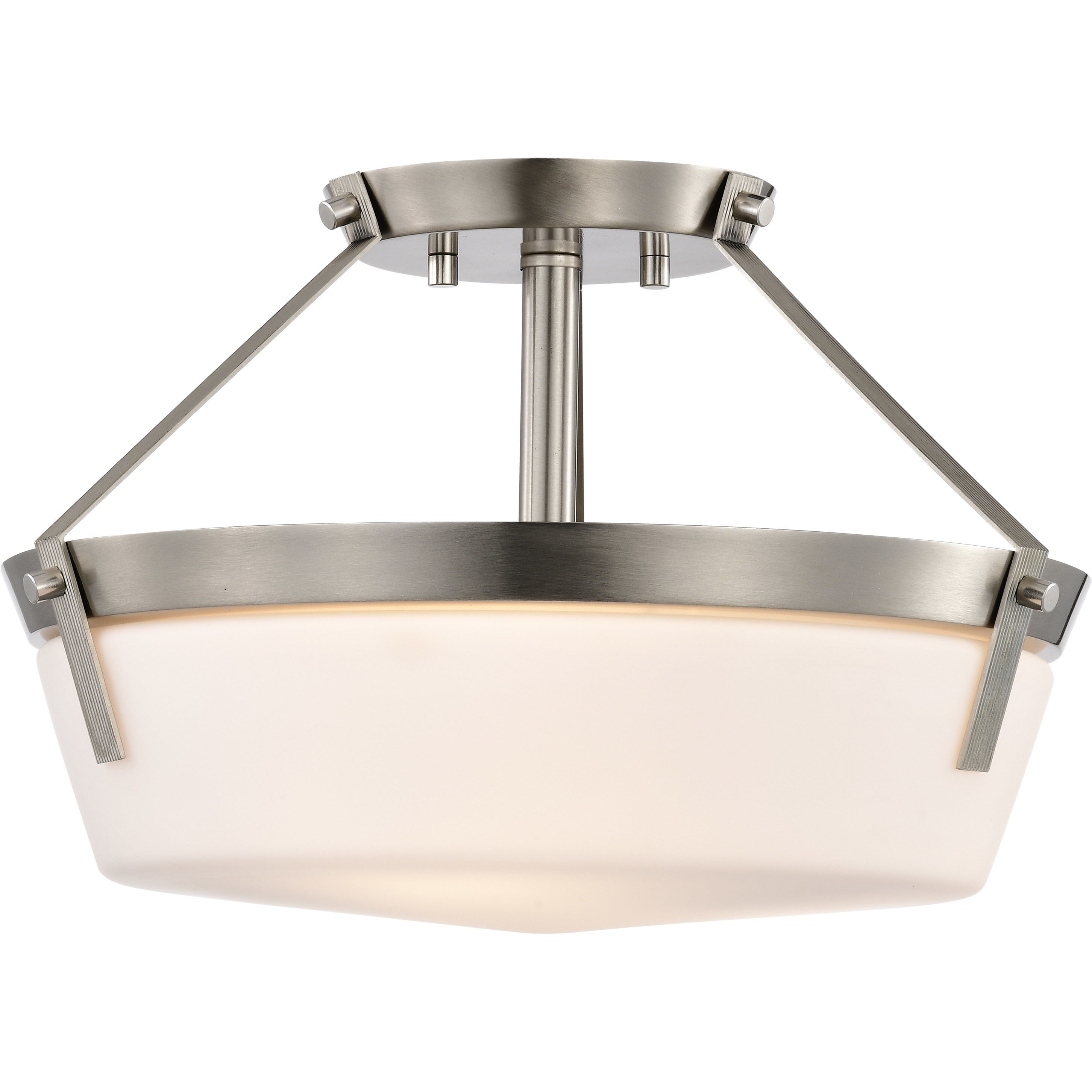 Brushed nickel semi flush mount ceiling light online