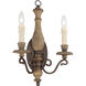 Menard 2 Light 12.75 inch Fossil Stone Sconce Wall Light