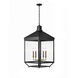 Midnight Manor 4 Light 18.5 inch Blackened Zinc and Antique Bronze Pendant Ceiling Light