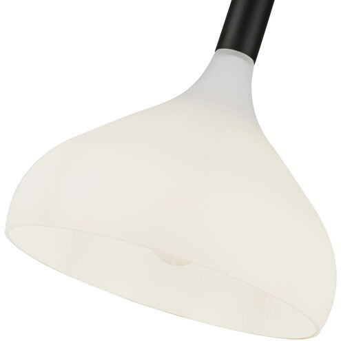 Alora Mood Belleview 1 Light 11.88 inch Matte Black Pendant Ceiling Light in Opal Glass