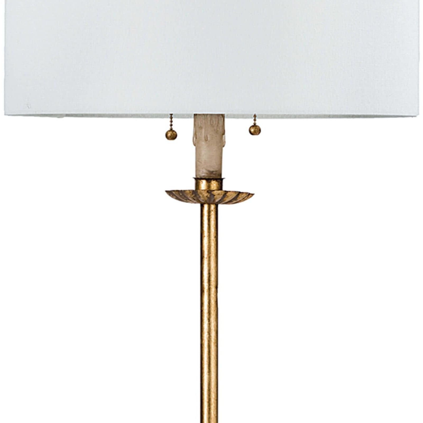 Regina Andrew Clove Stem Antique Gold Leaf Floor Lamp