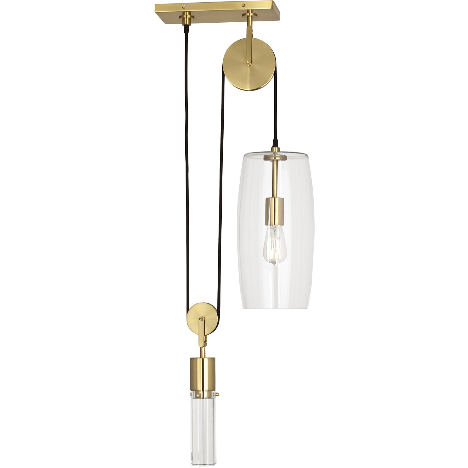 Gravity 1 Light 14.25 inch Modern Brass Pendant Ceiling Light