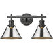 Yep Orwell Vanity Wall Light in Matte Black, Chrome