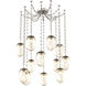 Meteo LED 17 inch Beige Silver Swag Multi-Pendant Ceiling Light in 2700K LED, Floret Inner - Amber Outer, Oval Chain