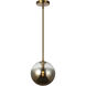 Averley 1 Light 8.75 inch Aged Gold Brass Pendant Ceiling Light