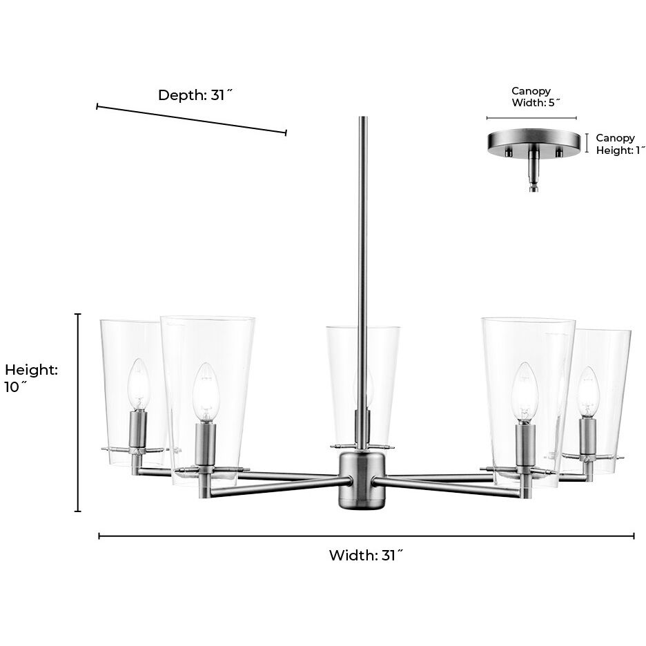 Maccan 5 Light 31 inch Vintage Brass Chandelier Ceiling Light