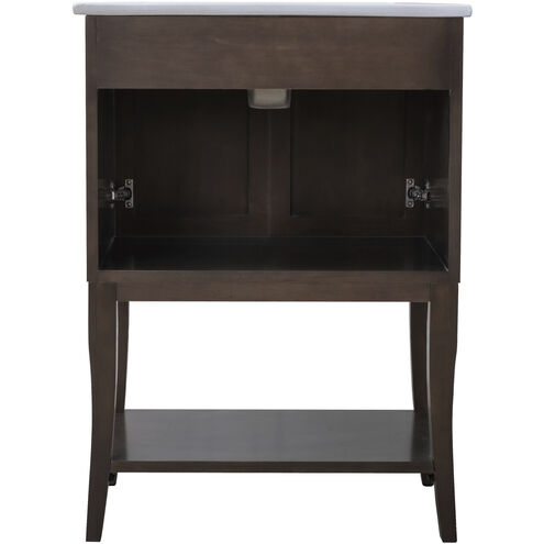 Mason 24 X 33 inch Antique Coffee and Chrome Vanity Set