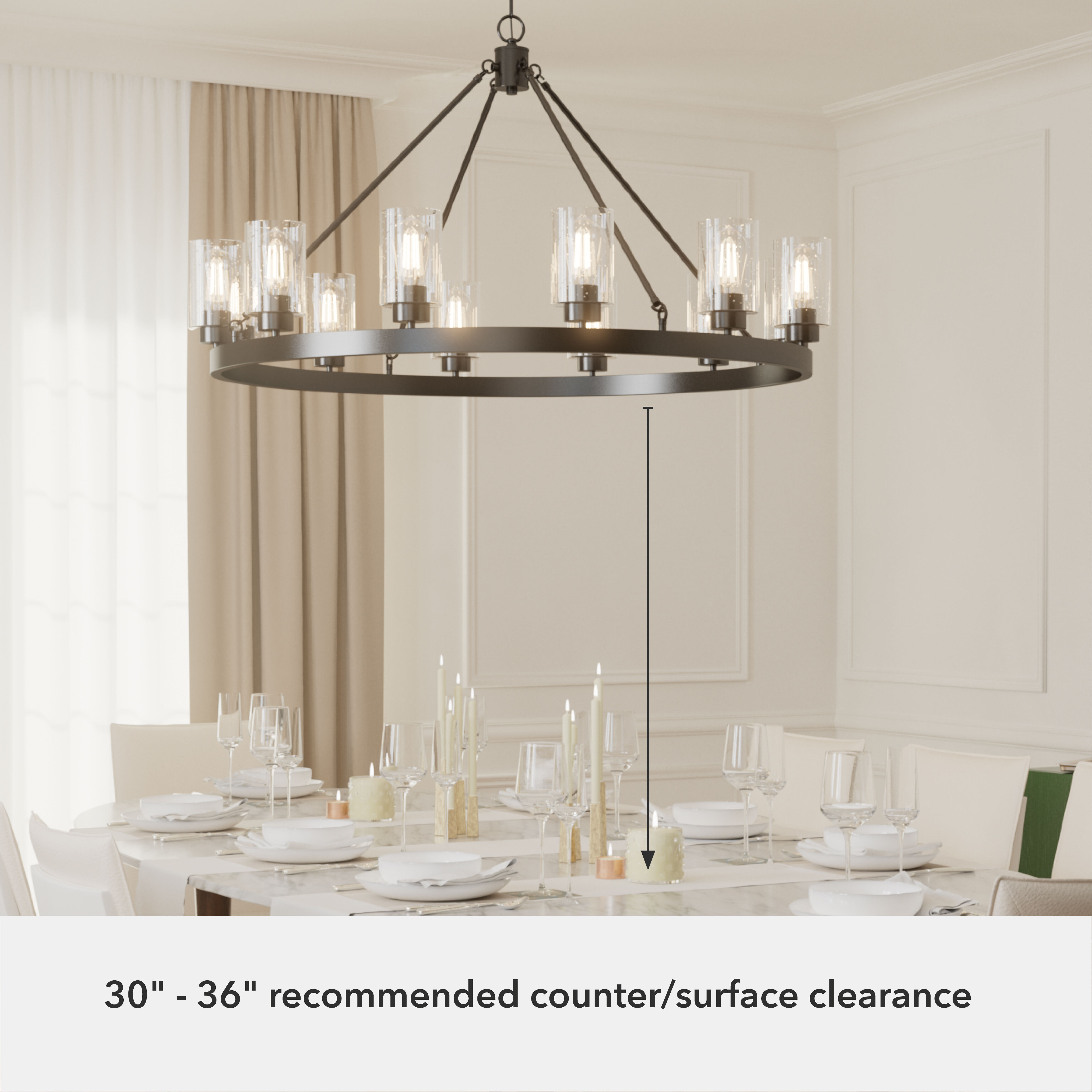 Hartland 12 Light 44 inch Noble Bronze Chandelier Ceiling Light, Extra Large