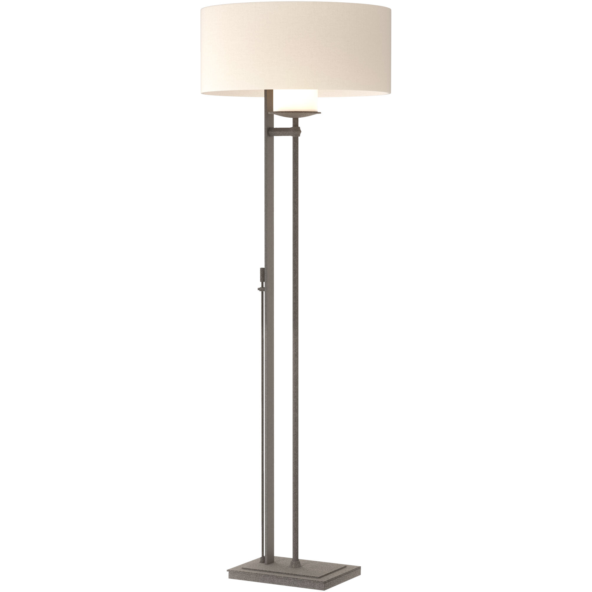 Rook 60 inch 150 watt Natural Iron Floor Lamp Portable Light in Flax
