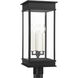 C&M by Chapman & Myers Cupertino 4 Light 22.5 inch Textured Black Outdoor Post Lantern
