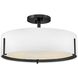 Halle 4 Light 19.5 inch Black Semi-flush Mount Ceiling Light