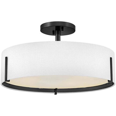 Halle 4 Light 19.5 inch Black Semi-flush Mount Ceiling Light