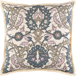 Vincent 22 X 22 inch Pale Pink and Taupe Throw Pillow