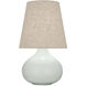 Small June 23.5 inch 150.00 watt Matte Celadon Accent Lamp Portable Light in Buff Linen
