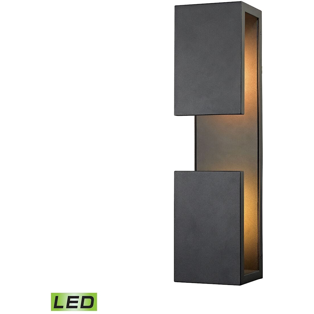 Pierre LED 19 inch Textured Matte Black Outdoor Wall Sconce