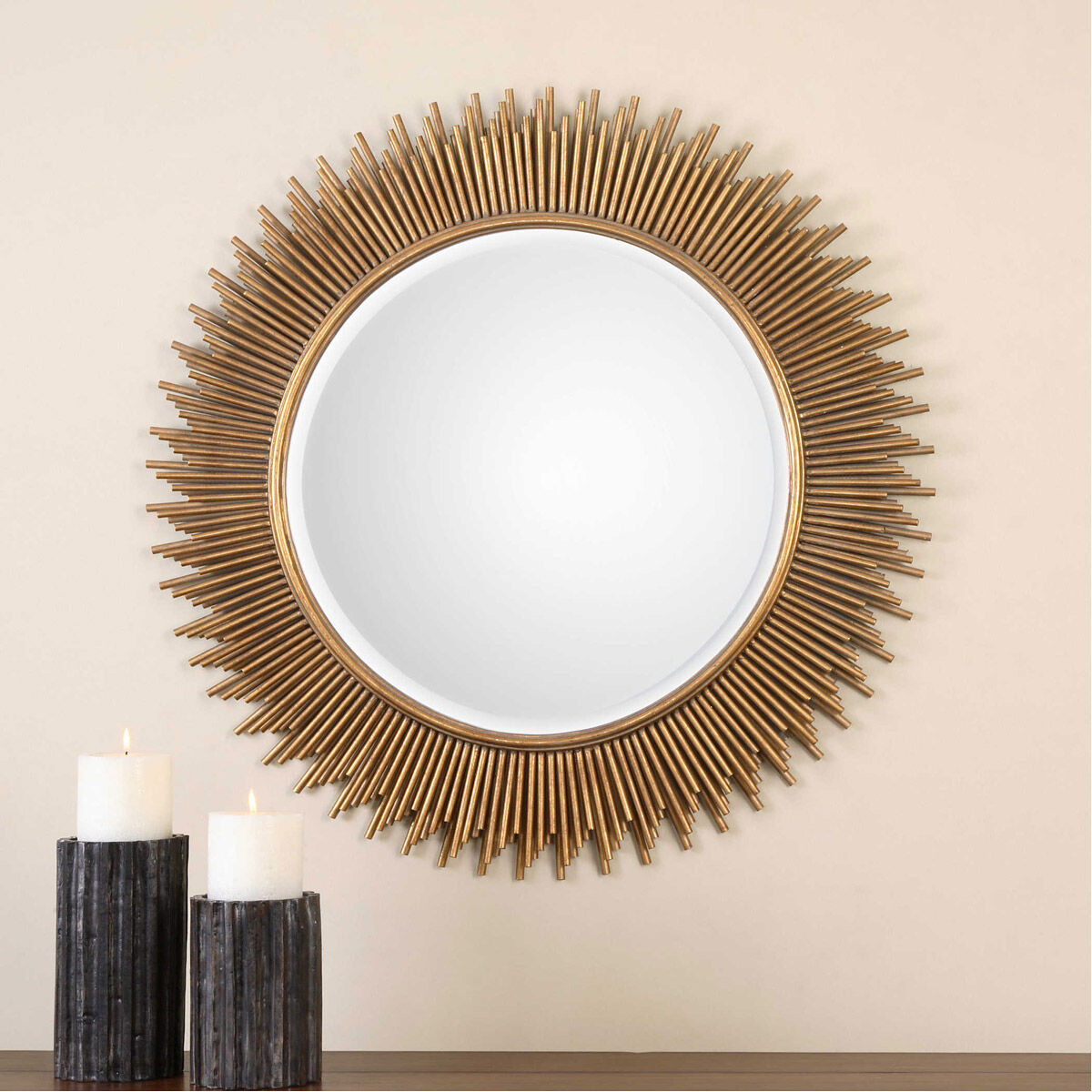 Marlo 36 X 36 inch Gold Round Mirror