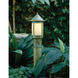 Berkeley 1 Light 9 inch Mission Brown Post Mount in Almond Mica