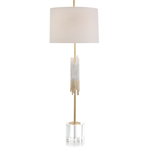 Selenite Gold Console Lamp Portable Light