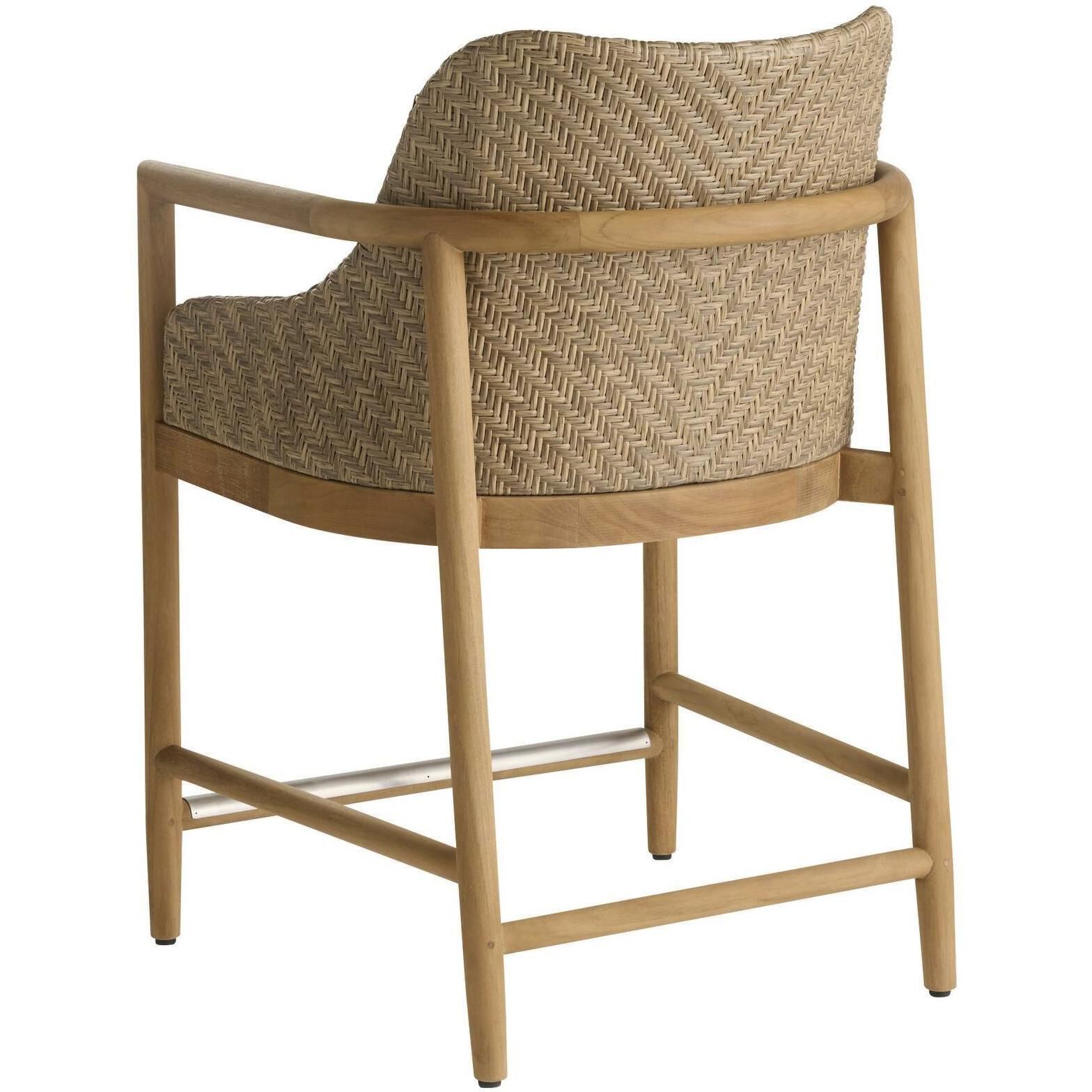 Chilton 36 inch Pearl and Dark Blonde with Natural Outdoor Counter Stool