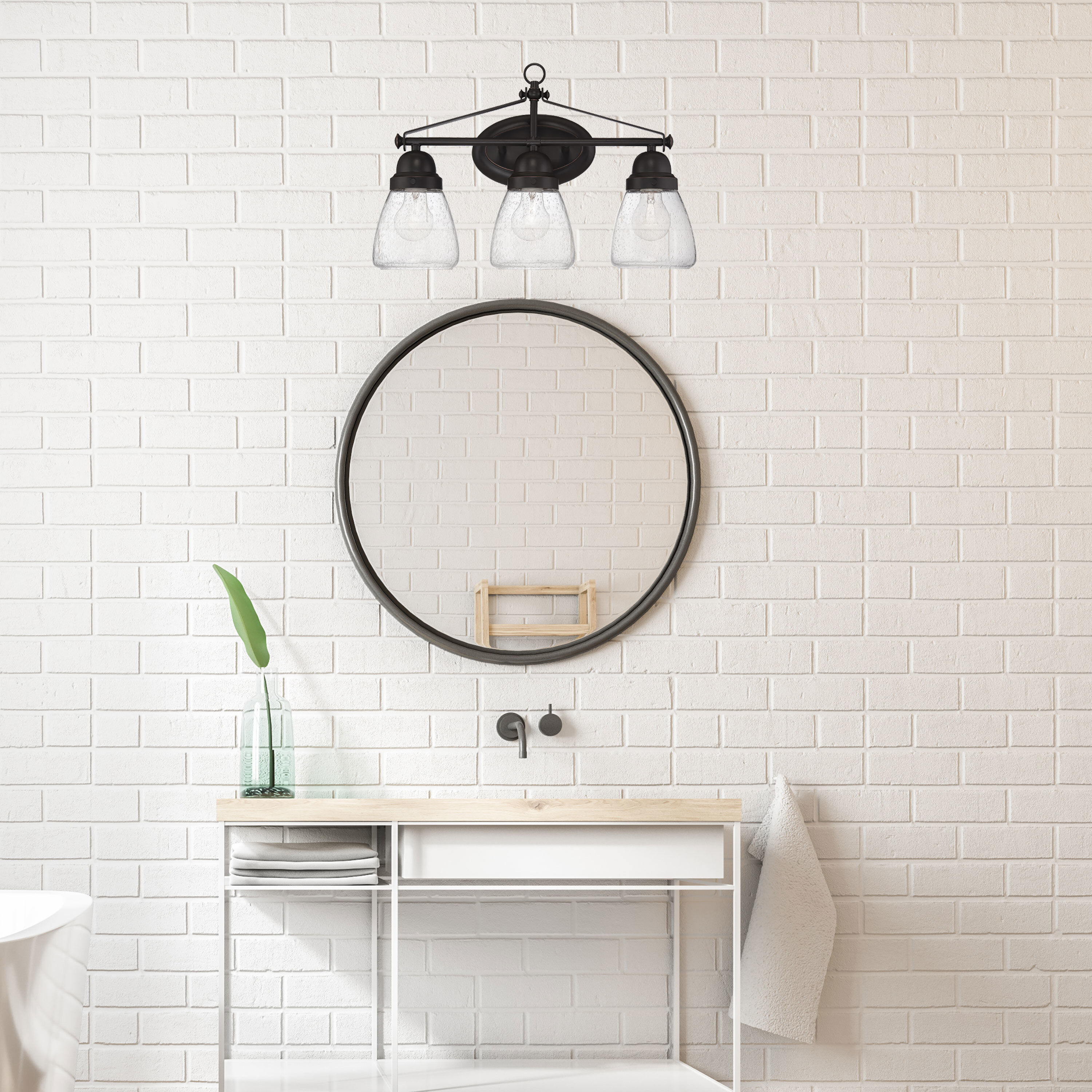 Laurel 3 Light 19.13 inch Sudbury Bronze Vanity Light Wall Light