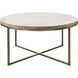 Liana 30 X 15 inch Antique Brass Coffee Table