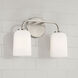Lawson 2 Light 13.75 inch Brushed Nickel Vanity Light Wall Light