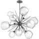 Gem LED 38.4 inch Graphite Chandelier Ceiling Light in Clear, 2700K LED, Starburst