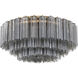 Addis 16 Light 32 inch Aged Brass Flush Ceiling Light in Smoke