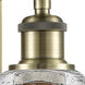 Ballston Cindyrella 1 Light 8 inch Antique Brass Sconce Wall Light in Incandescent, Seedy Glass