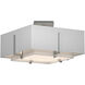 Exos 2 Light 16.6 inch Vintage Platinum Semi-Flush Ceiling Light in Natural Anna, Small