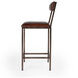 Houston 24" Leather Counter Stool in Medium Brown